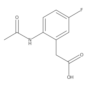 2-(2-Acetamido-5-fluorophenyl)acetic acid结构式