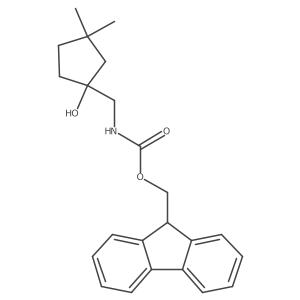 (9H-fluoren-9-yl)methyl N-[(1-hydroxy-3,3-dimethylcyclopentyl)methyl]carbamate结构式