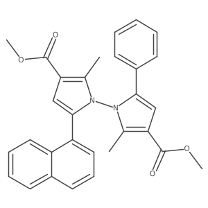 Dimethyl 2,2'-dimethyl-5-(naphthalen-1-yl)-5'-phenyl-[1,1'-bipyrrole]-3,3'-dicarboxylate Structure