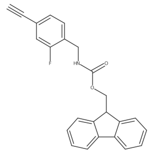 (9H-fluoren-9-yl)methyl N-[(4-ethynyl-2-fluorophenyl)methyl]carbamate结构式