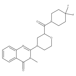 2-[2-(4,4-Difluoropiperidine-1-carbonyl)morpholin-4-yl]-3-methyl-3,4-dihydroquinazolin-4-one Structure