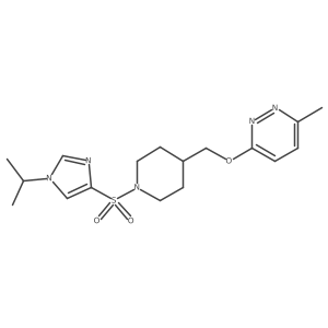 3-methyl-6-[(1-{[1-(propan-2-yl)-1H-imidazol-4-yl]sulfonyl}piperidin-4-yl)methoxy]pyridazine Structure