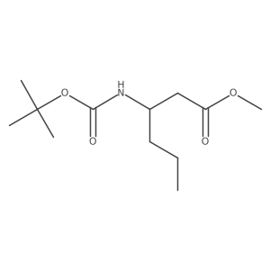 (S)-Methyl 3-((tert-butoxycarbonyl)amino)hexanoate Structure