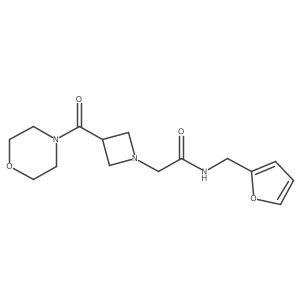 N-[(furan-2-yl)methyl]-2-[3-(morpholine-4-carbonyl)azetidin-1-yl]acetamide结构式