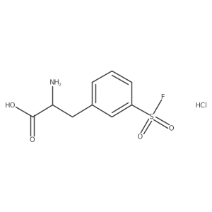 (2S)-2-amino-3-[3-(fluorosulfonyl)phenyl]propanoic acid hydrochloride结构式