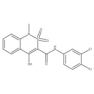 N-(3,4-dichlorophenyl)-4-hydroxy-1-methyl-2,2-dioxo-1,2-dihydro-2lambda~6~,1-benzothiazine-3-carboxamide结构式