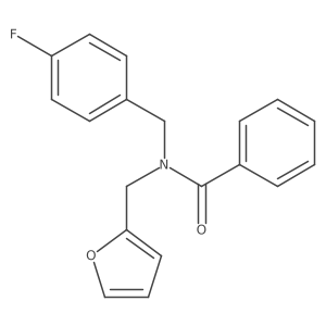 N-(4-fluorobenzyl)-N-(furan-2-ylmethyl)benzamide结构式
