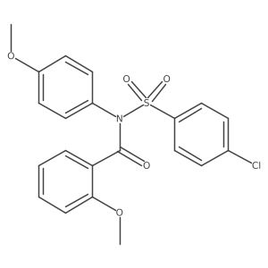 N-((4-chlorophenyl)sulfonyl)-2-methoxy-N-(4-methoxyphenyl)benzamide结构式