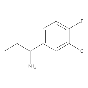 1-(3-Chloro-4-fluorophenyl)propan-1-amine Structure