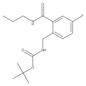 Tert-butyl (4-fluoro-2-(propylcarbamoyl)benzyl)carbamate结构式