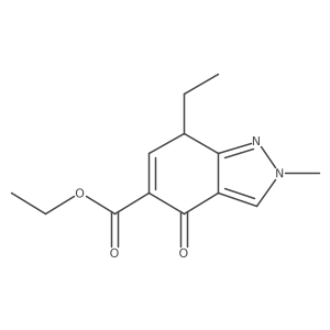 2h-Indazole-5-carboxylic acid,7-ethyl-4,7-dihydro-2-methyl-4-oxo-,ethyl ester Structure