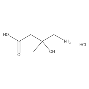 4-Amino-3-hydroxy-3-methylbutanoic acid hydrochloride Structure