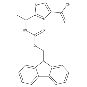 2-[(1S)-1-({[(9H-fluoren-9-yl)methoxy]carbonyl}amino)ethyl]-1,3-thiazole-4-carboxylic acid结构式