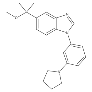 5-(2-Methoxy-2-propyl)-1-(3-(1-pyrrolidinyl)phenyl)benzimidazole结构式