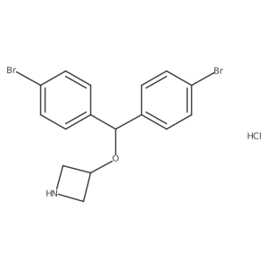 3-(4,4'-Dibromobenzhydryloxy)azetidine hydrochloride结构式