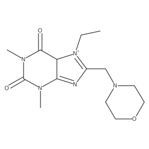 7-ethyl-1,3-dimethyl-8-(morpholin-4-ylmethyl)-5H-purin-7-ium-2,6-dione Structure