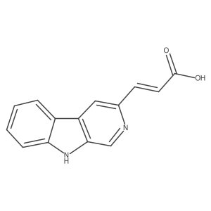 (2E)-3-{9H-pyrido[3,4-b]indol-3-yl}prop-2-enoic acid Structure