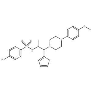 4-bromo-N-(1-(4-(4-methoxyphenyl)piperazin-1-yl)-1-(thiophen-2-yl)propan-2-yl)benzenesulfonamide结构式