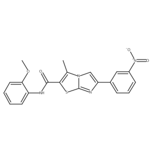 N-(2-methoxyphenyl)-3-methyl-6-(3-nitrophenyl)imidazo[2,1-b][1,3]thiazole-2-carboxamide Structure