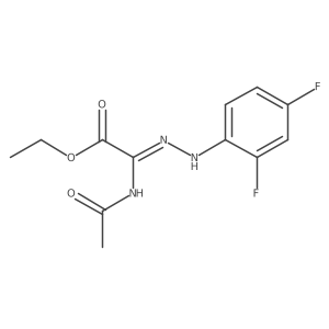 ethyl 2-(acetylamino)-2-[(E)-2-(2,4-difluorophenyl)hydrazono]acetate Structure
