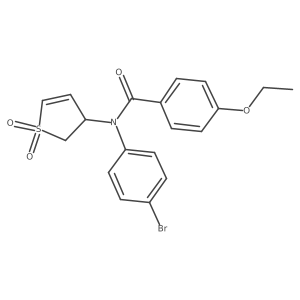 N-(4-bromophenyl)-N-(1,1-dioxido-2,3-dihydrothiophen-3-yl)-4-ethoxybenzamide结构式