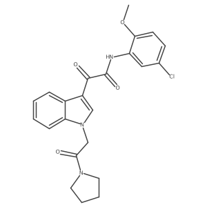 N-(5-chloro-2-methoxyphenyl)-2-oxo-2-(1-(2-oxo-2-(pyrrolidin-1-yl)ethyl)-1H-indol-3-yl)acetamide Structure
