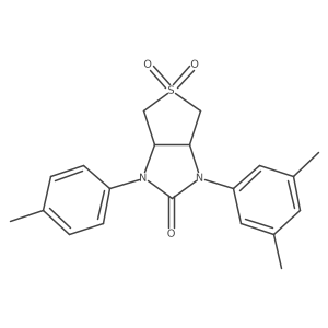 1-(3,5-dimethylphenyl)-3-(p-tolyl)tetrahydro-1H-thieno[3,4-d]imidazol-2(3H)-one 5,5-dioxide结构式