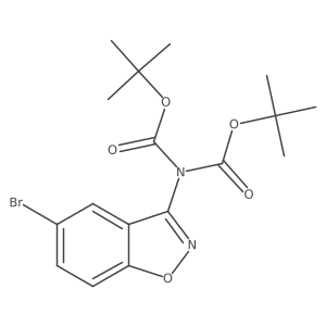 tert-butyl N-(5-bromo-1,2-benzoxazol-3-yl)-N-[(tert-butoxy)carbonyl]carbamate Structure