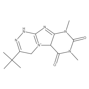 3-tert-butyl-7,9-dimethyl-4,5a-dihydro-1H-purino[8,7-c][1,2,4]triazin-5-ium-6,8-dione结构式