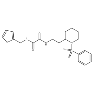 N1-(2-(1-(phenylsulfonyl)piperidin-2-yl)ethyl)-N2-(thiophen-2-ylmethyl)oxalamide Structure
