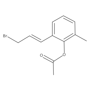 Phenol, 2-(3-bromo-1-propen-1-yl)-6-methyl-, 1-acetate Structure