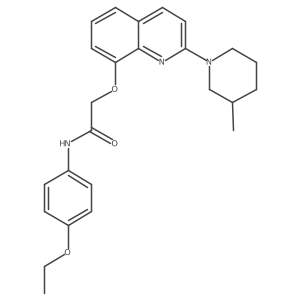 N-(4-ethoxyphenyl)-2-((2-(3-methylpiperidin-1-yl)quinolin-8-yl)oxy)acetamide结构式