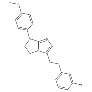 3-((3-fluorobenzyl)thio)-7-(4-methoxyphenyl)-6,7-dihydro-5H-imidazo[2,1-c][1,2,4]triazole结构式