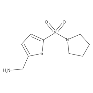 [5-(Pyrrolidin-1-ylsulfonyl)thien-2-yl]methylamine结构式