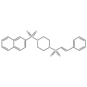 1-(Naphthalene-2-sulfonyl)-4-(2-phenylethenesulfonyl)piperazine结构式