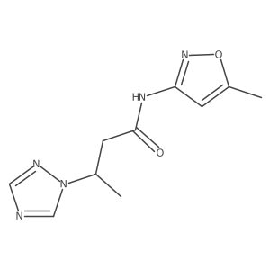 N-(5-methyl-3-isoxazolyl)-3-(1H-1,2,4-triazol-1-yl)butanamide Structure