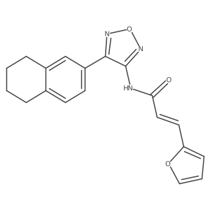 (2E)-3-(furan-2-yl)-N-[4-(5,6,7,8-tetrahydronaphthalen-2-yl)-1,2,5-oxadiazol-3-yl]prop-2-enamide结构式