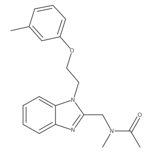 N-methyl-N-({1-[2-(3-methylphenoxy)ethyl]benzimidazol-2-yl}methyl)acetamide结构式
