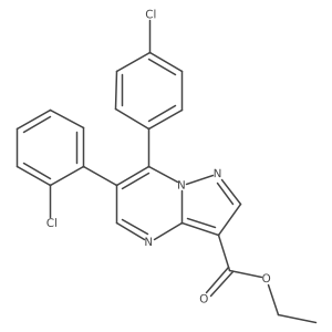 Ethyl 6-(2-chlorophenyl)-7-(4-chlorophenyl)pyrazolo[1,5-a]pyrimidine-3-carboxylate Structure