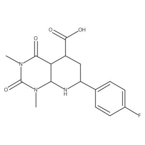 7-(4-Fluorophenyl)-1,3-dimethyl-2,4-dioxo-4a,5,6,7,8,8a-hexahydropyrido[2,3-d]pyrimidine-5-carboxylic acid Structure