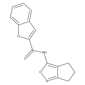 N-(5,6-dihydro-4H-cyclopenta[c]isoxazol-3-yl)benzofuran-2-carboxamide结构式