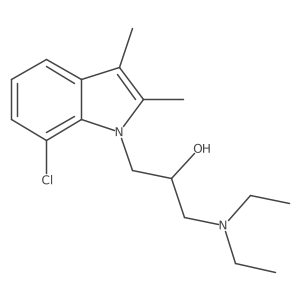 1-(7-chloro-2,3-dimethyl-1H-indol-1-yl)-3-(diethylamino)propan-2-ol结构式