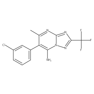 6-(3-Chlorophenyl)-5-methyl-2-(trifluoromethyl)[1,2,4]triazolo[1,5-a]pyrimidin-7-amine Structure