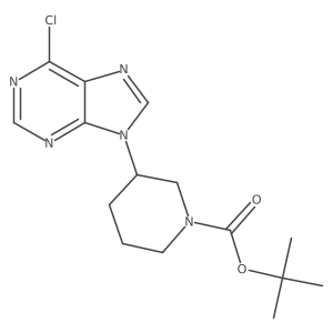 Tert-butyl 3-(6-chloropurin-9-yl)piperidine-1-carboxylate Structure