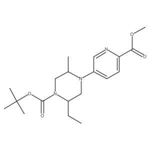 tert-Butyl (2S,5R)-2-ethyl-4-(6-(methoxycarbonyl)pyridin-3-yl)-5-methylpiperazine-1-carboxylate Structure
