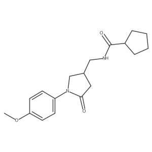 N-{[1-(4-methoxyphenyl)-5-oxopyrrolidin-3-yl]methyl}cyclopentanecarboxamide Structure