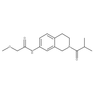 N-(2-isobutyryl-1,2,3,4-tetrahydroisoquinolin-7-yl)-2-methoxyacetamide结构式