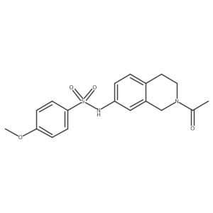 N-(2-acetyl-1,2,3,4-tetrahydroisoquinolin-7-yl)-4-methoxybenzenesulfonamide Structure