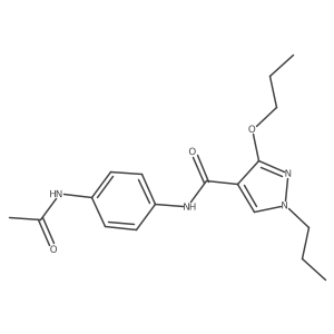 N-(4-acetamidophenyl)-3-propoxy-1-propyl-1H-pyrazole-4-carboxamide结构式