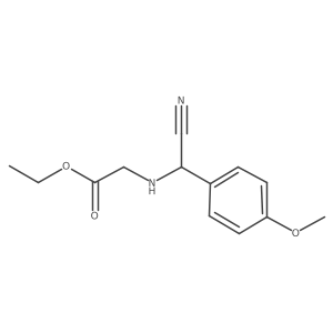 Ethyl 2-[[cyano-(4-methoxyphenyl)methyl]amino]acetate结构式